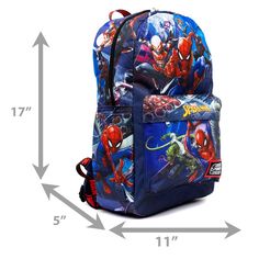 WondaPop Disney Nylon Backpacks are known for their whimsical Disney prints and designs. This beautiful, colorful backpack featuresimages of Spider-man fighting evil and protecting you and me. The bag hasfabric straps for putting pins on. Disney Prints, Notebook Sleeve, Design Backpack, Backpack For School, Colorful Backpacks, Phone Cards, School Books, Tablet Phone, Nylon Backpack