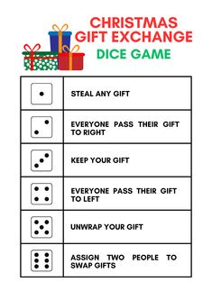 the christmas gift exchange dice game