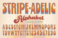 an old fashioned typeface alphabet with the letters and numbers in different colors, including blue,