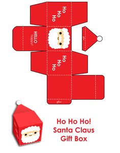 the santa claus gift box is cut out and ready to be put into its own