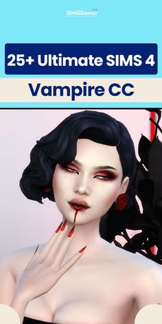 an image of a woman with vampire makeup