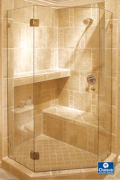 an image of a shower with glass doors in the bathroom or on the ground floor