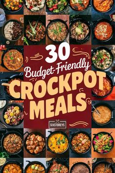 Try these 30 budget-friendly crockpot recipes that bring comfort and flavor without breaking the bank! #CrockpotDinners #BudgetFriendly Canned Crockpot Meals, Easy Crockpot Meals On A Budget, Meals In The Crockpot, Inexpensive Crock Pot Meals, Family Meal Crockpot, Week Of Crockpot Meals On A Budget, Cheapest Crockpot Meals, Basic Crockpot Recipes, Cheap Crockpot Meals For Large Families