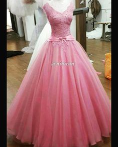 Tulle Dress Prom, Long Tulle Dress, Tulle Dress Long, Dress Graduation, Pink Wedding Dresses, فستان سهرة, Pink Prom Dresses, Quince Dresses, Tulle Prom Dress