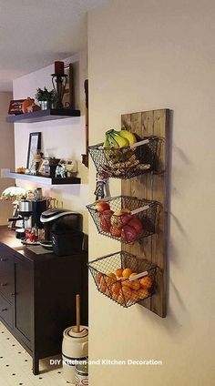 the kitchen is clean and ready to be used as a coffee bar or breakfast bar