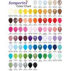 the beauty of color chart with balloons