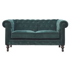 Emerald Green Velvet Chesterfield Sofa ChesQuin Interiors Sofas Velvet Living Room Furniture, Country Style Sofas, Velvet Footstool, Emerald Green Velvet, Oak Bedside Tables, Velvet Living Room, Small Bedside Table