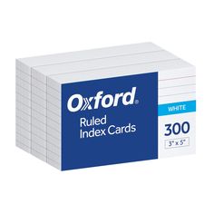 oxford white index cards pack of 50