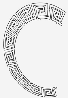 a black and white drawing of a circle with interlocked lines in the middle