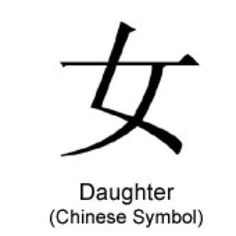 the logo for daughter chinese symbol