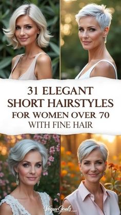 Elegant Short Hairstyles, Short Hairstyle Women, Sophisticated Hairstyles, Short Shag, Tousled Waves, Curly Pixie, Sleek Bob, Soft Layers, Long Bangs