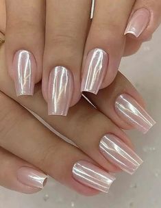 Gold Chrome Nails, Modern Nails, Uñas Acrilicas, Gel Nail Designs