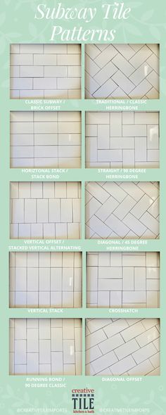 the instructions for subway tile patterns