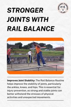 a brochure with an image of some people on a tennis court and the words, stronger joins with rail balance