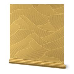 an abstract gold wallpaper with wavy lines and curves in the sand, on a white background