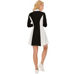 Step back in time with our captivating 60s Style Mod Dress, a stunning addition to any retro-inspired wardrobe. This Black and White Color Block GOGO Dress exudes timeless elegance and pays homage to the iconic fashion of the 60s era. Crafted from high-quality 100% polyester velour material, this Retro Dress offers both style and comfort, ensuring you make a statement wherever you go.With its turtle neckline and princess-style bodice, this 60s Mini Dress combines classic design elements with mod 60s Fashion Dresses, 60s Mini Dress, Gogo Dress, Velour Fabric, 60s Dress, Mod Dress, Princess Style, Turtle Neck Top, Colorblock Dress