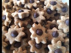 some cookies with chocolate chips in them on a plate