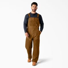 The original Dickies workwear style is updated with archival details in our waxed canvas men’s overalls. The bib overalls are built from 100% cotton duck canvas with a Durable Water Repellent finish. They have rugged, wax-coated double front panels as well as wax-coated details on the chest pocket and kickplate. A relaxed fit, durable metal hardware, and functional knife and tool pockets complete this essential work style. Dickies Street Style, Workwear Menswear, Dickies Overalls, Workwear Overalls, Workwear Style, Dickies Workwear, Men Bodies, Duck Canvas, Bib Overalls