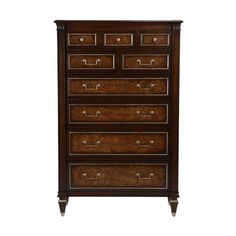 the chest of drawers is made from wood and has five drawers on each side, with two