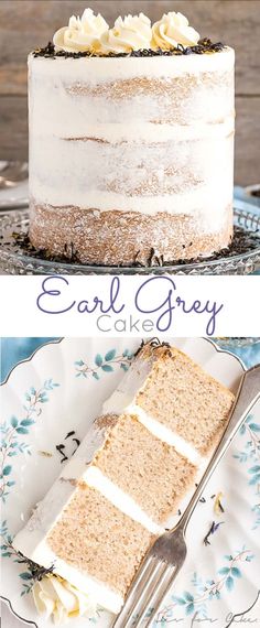 a cake with white frosting sitting on top of a plate