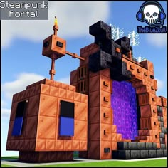 Minecraft Portal, Construction Minecraft, Minecraft Japanese, Minecraft Steampunk, Minecraft City Buildings, Minecraft Cheats, Steampunk City, Bangunan Minecraft, Steampunk House