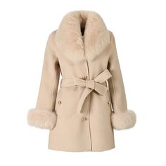 Amp up your winter wardrobe with this luxurious long coat. Crafted from a high-quality blend of cashmere and wool, it ensures warmth and style. The solid pattern and turn-down collar enhance its appeal. The single-breasted closure, along with fox fur on the collar and cuffs, adds style. Perfect for women, this long coat seamlessly combines fashion and functionality, making it a must-have addition to your wardrobe.Specifications Type: Slim Style: Fashion,High street Style: Casual Sleeve Style: Regular Sleeve Length(cm): Full Season: Autumn/Winter Season: Spring,Autumn,Winter Place Of Origin: China (Mainland) Pattern Type: Solid Outerwear Type: Wool & Blends Origin: Mainland China Model Number: JX-235 Material Composition: Wool Blend Material: Cashmere,Wool Material: Cashmere,Wool,Wool & Ble Luxury Beige Pea Coat With Lapel Collar, Luxury Single Breasted Beige Wool Coat, Luxury Beige Single Breasted Wool Coat, Long Beige Sweater Coat For Winter, Beige Long Sweater Coat For Winter, Chic Wool Coat For Winter, Luxury Beige Single Breasted Outerwear, Luxury Beige Single-breasted Outerwear, Wool Fur Coat With Faux Fur Trim For Winter