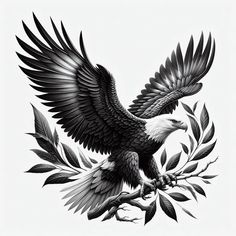 I will make a stunning modern custom tattoo, realism Flying Eagle Tattoo, Eagle Wings Tattoo, American Eagle Tattoo, Angel Warrior Tattoo, Eagle Wing Tattoos, Bald Eagle Tattoos, Cover Up Tattoos For Men, Tattoo Realism, Flying Tattoo