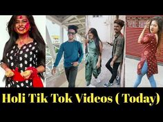 four different pictures with the words holi tik tok videos today