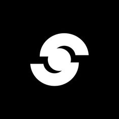 the letter c is made up of two white circles on a black background, and it appears to be overlapping