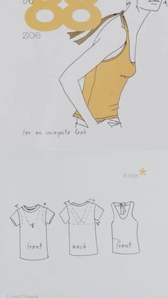 the instructions for how to sew a t - shirt