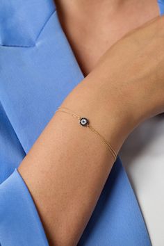 "14K Solid Gold Dainty Evil Eye Bracelet - Embrace luck and style with this minimalist charm bracelet. Crafted from genuine 14K solid gold, it's the perfect good luck gift with a touch of elegance Shop Now for a Chic Symbol of Protection and Fortune! D E T A I L E D - D E S C R I P T I O N: *Item : Bracelet *Metal : 14k Solid Gold *Choice of Gold Color: Rose Gold / Gold / White Gold / Yellow Gold *Purity : 0.585k *Shape : Round Evil Eye *Chain Length Options: 5\", 5.5\", 6\", 6.5\", 7\" +1\" Extender *Color : Blue and 14K Solid Gold Options (Above: Choice of Gold Color) *Style : Minimalist C U S T O M I Z A T I O N  D E T A I L S  * Solid Gold Color Options 14K Yellow gold 14K White gold 14K Rose gold * Chain Length Options - 5\"+1\" Extender - 5.5\"+1\" Extender - 6\"+1\" Extender - 6.5\" Evil Eye Bracelets Gold, Evil Eye Gold Bracelet, Emerald Ring Design, Evil Eye Bracelet Gold, Gold Evil Eye Bracelet, Bracelet Evil Eye, Dainty Gold Bracelet, Good Luck Bracelet, Good Luck Gifts