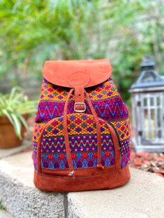 "Beautiful large backpack handmade by Guatemalan artisans.  *Adjustable backpack straps *made in Guatemala *dimensions are 15\" by 14\" with bottom width of 6\"" Backpack Handmade, Santa Clarita, Large Backpack, Backpack Straps, Guatemala, Shoulder Bags, Backpacks, Shoulder Bag, Etsy Uk