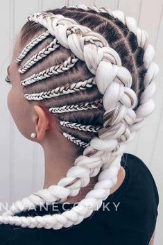 Braiding Hairstyles With Braiding Hair, Cool Braiding Hairstyles, Braided Hairstyles With Added Hair, Different Hair Braids Ideas, White Girl Braided Hairstyles, Different Styles Of Braids Hairstyles, Extension Ideas Hair Braids, Festival Hair Color, Braided Hair Designs