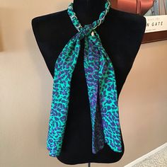 Nwot Cara New York Chain Scarf, Purchased At Nordstrom. Never Used. Gorgeous, Vibrant Colors. Chain Scarf, Green And Purple, Scarf Wrap, Scarf Accessory, Vibrant Colors, Nordstrom, Women Accessories, New York, Chain