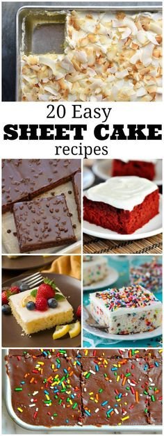 20 easy sheet cake recipes for desserts