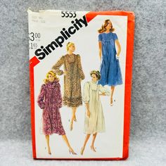 Simplicity 5553 Loose House Dress MuuMuu Style Misses Half Size 18.5 Pattern | eBay House Dress, Dress Patterns, Sewing Pattern, Sewing Patterns, Envelope, Stamp, Writing, Sewing, Pattern