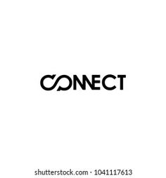 the word connect is written in black and white on a white background with an image of a