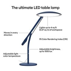 the ultimate led table lamp is available in multiple colors