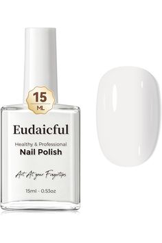 15ml White Nail Polish Quick Dry: Milky White Nail Polish Non Gel Air Drying Fast, Nail Lacquer for Nail Art Varnish Manicure DIY Home Fast Nail, Manicure Diy, White Nail Polish, White Nail, Milky White, Diy Manicure, Nail Lacquer