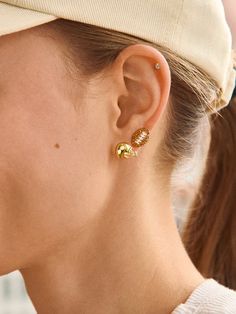 Kick off a new ear stack with studs that always score a touchdown. Introducing the Draft Pick Earring Set, football and helmet stud earrings crafted with glittering glass stones. Wear these earrings to games, tailgates, and watch parties to score major style points with any crowd. Football Earrings, Ear Stack, Watch Party, Glitter Glass, Earring Crafts, Earring Set, Stud Earrings, Football, Glass