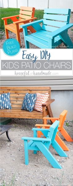 an easy diy kids'patio chair made out of pallets