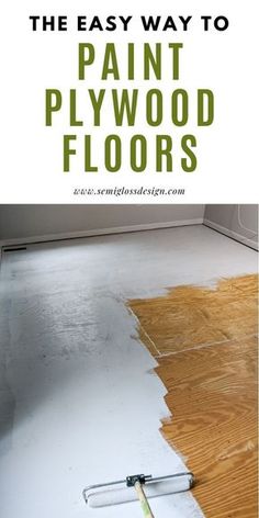 the easy way to paint plywood floors