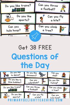 the text reads get 38 free questions of the day