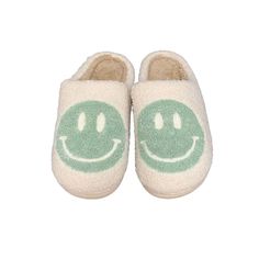 Smiley Face Slippers, Affordable Shoes, Green Sage, Emoji Faces, Winter Slippers, Warm Slippers, Chill Outfits, Comfy Shoes, Womens Rights