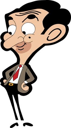 a cartoon man in a suit and tie