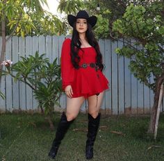 Black Dress Red Cowboy Boots, Black Dress Red Cowgirl Boots, Banda Outfit Mexican, Cow Girl Outfits Ideas Mexican, Vaquera Outfit Mexican Women, Cool Grey 11s Outfits, Latina Cowgirl Outfits Vestidos, Vaquera Outfit Mexican, Outfit Vaqueros