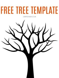 a tree with no leaves and the text free tree template