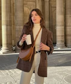 Effortless Outfit, Brown Blazer, Mode Inspo, Looks Chic, Blazer Outfits, 가을 패션, Autumn Outfit, Casual Style Outfits