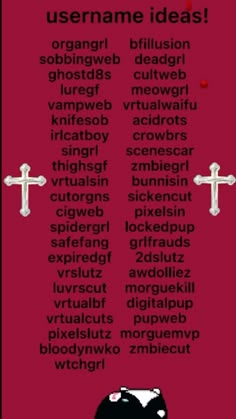 the words are written in different languages on a red background with black and white crosses