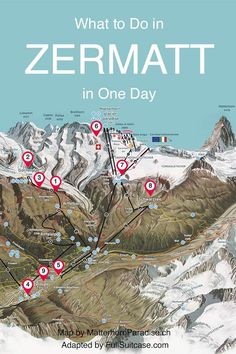 the map for zermatt in one day